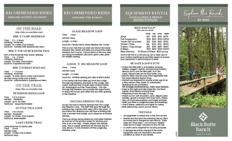 black butte ranch directions